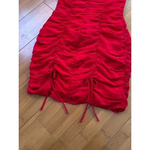 Majorelle Women's Red Mini Ruched Dress XS - Picture 2 of 7